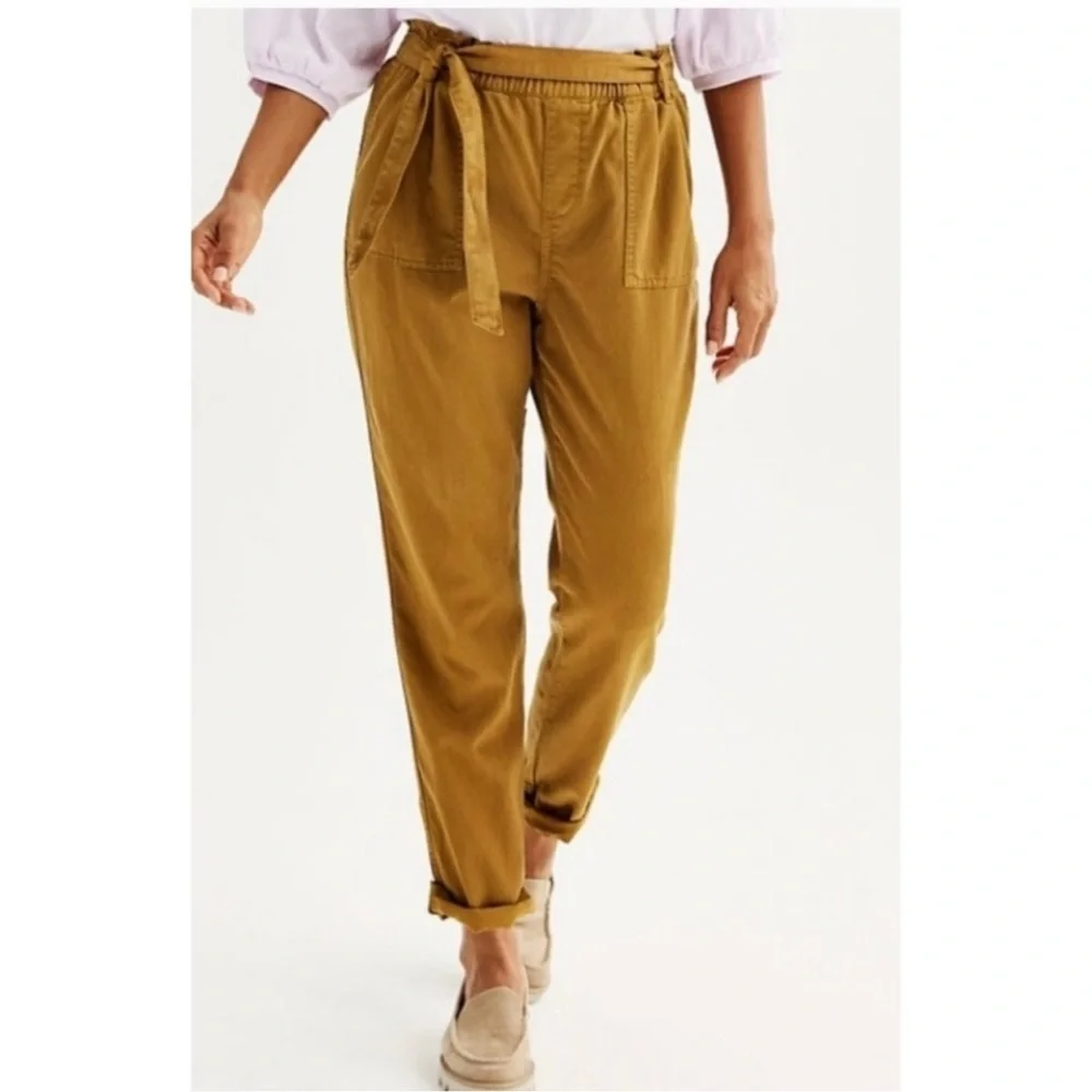 Sonoma paper bag belted pants Sz XL - Picture 1 of 10
